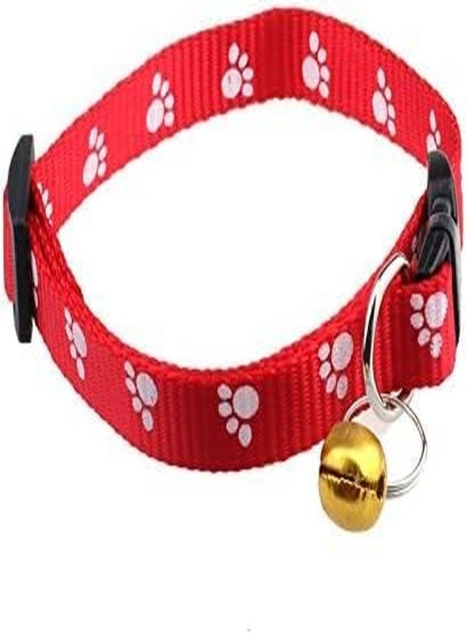 Pups&Pets Nylon Collar Leash Set Printed Adjustable, Daily Use Walking and Training with 10 MM - Red - Image 4